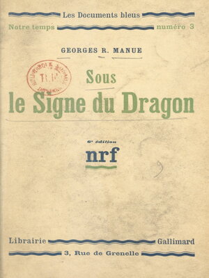 cover image of Sous le signe du dragon